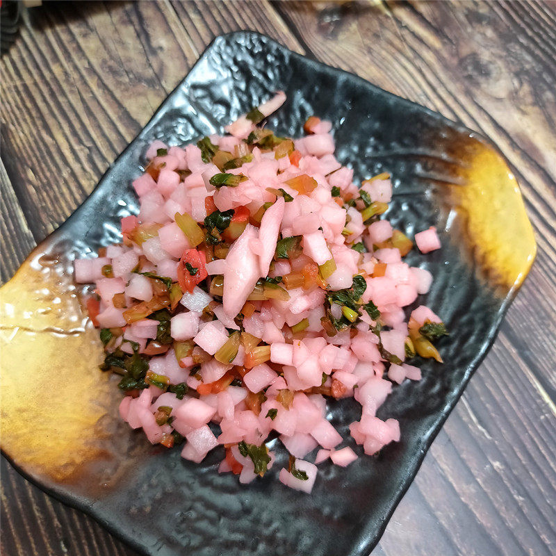 湖南湘西酸萝卜粒红萝卜农家制作十八洞手工开胃泡菜500克农产品
