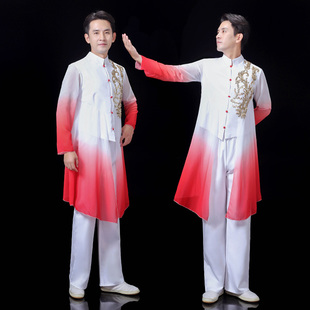 万疆舞蹈服灯火里 中国开场舞大摆裙演出服歌伴舞大合唱演出服男