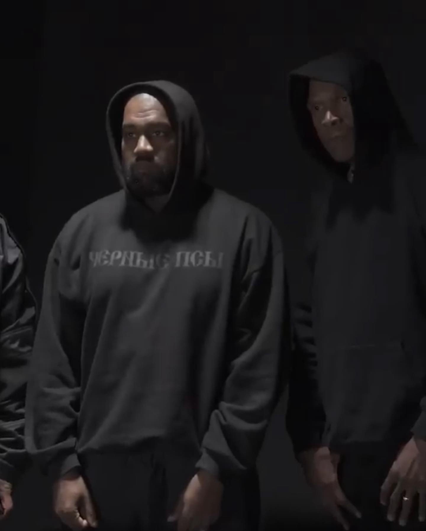 YZY现货GOSHA Black Dog Hoodie俄文黑狗帽衫连帽卫衣坎爷同款