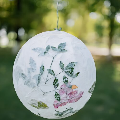 古风中秋DIY干花宣纸手提发光灯笼亲子活动学校手工节日庭院装饰