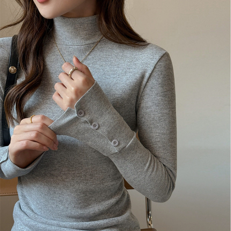 秋冬仿羊绒德绒设计感半高领长袖打底衣衫女内搭正肩t恤中领时尚,女装/女士精品,连体衣/裤,淘宝优惠券,粉丝福利购,淘宝优惠卷
