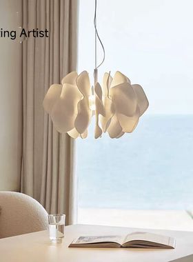 法式Nightbloom中古餐厅陶瓷花瓣吊灯创意艺术客厅卧室蝴蝶灯