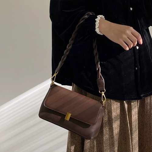 鹿子 Универсальная ретро модная сумка подмышку, портативная сумка на одно плечо, небольшая сумка, премиум класс