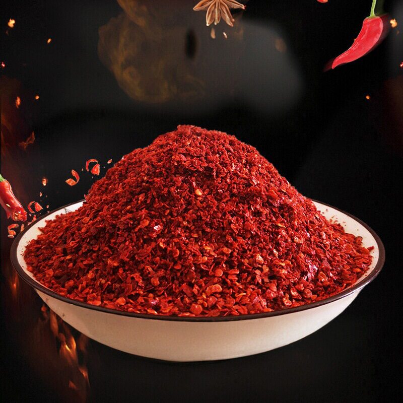 辣椒面陕西秦椒农家特产香辣线辣椒干碟油泼辣子红油干辣椒粉500g