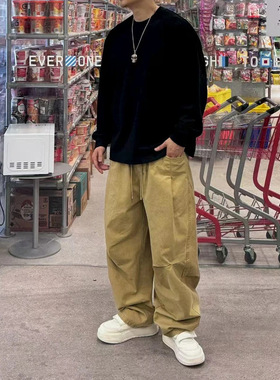 到位服饰 XDZZ二狗25ss秋季街头休闲百搭宽松直筒长裤 6131-2
