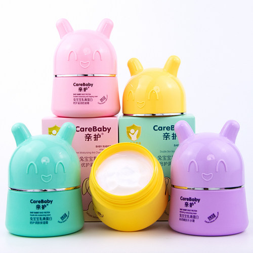 亲护兔宝宝儿童面霜保湿补水防皴柔肤温和润肤乳擦脸香香萌萌兔头