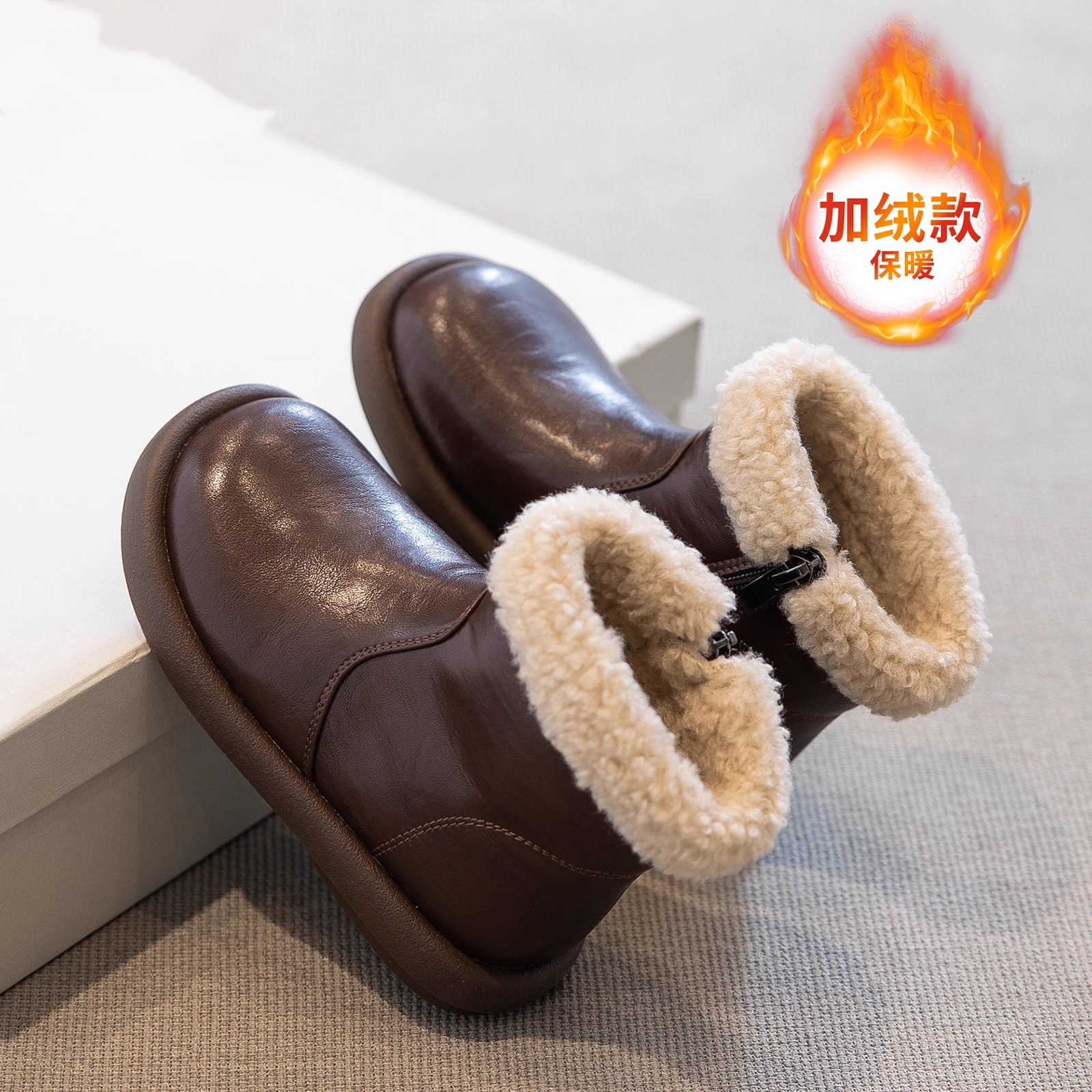 冬款现货！防水加厚女童雪地靴