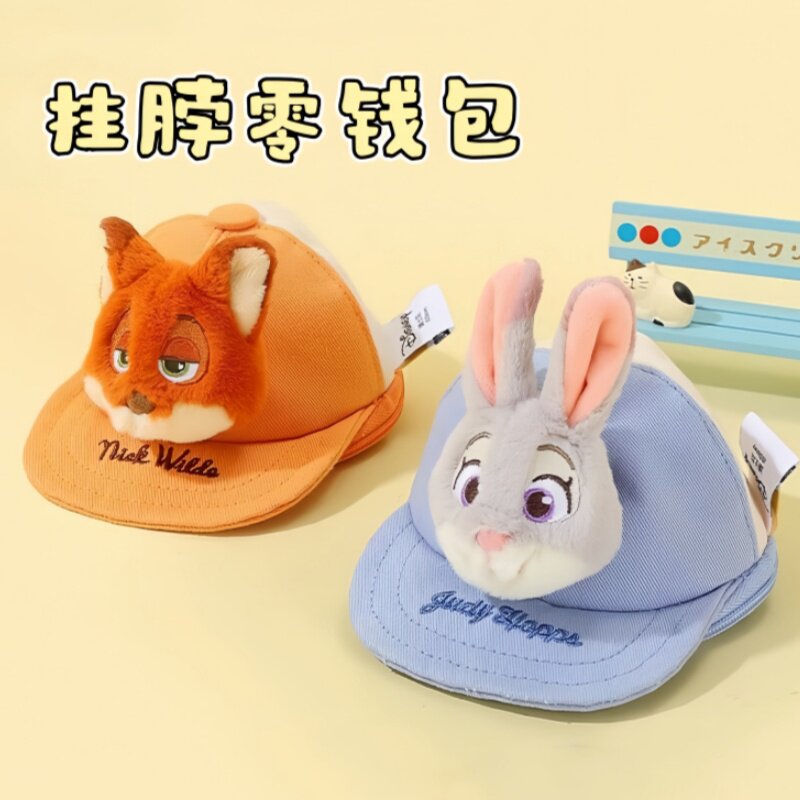 疯狂动物城尼克奇零钱斜挎包可爱卡通朱迪玩偶小钱包收纳挂脖女孩