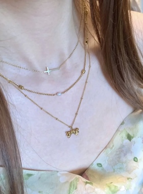 项链锁骨链钛钢锁骨链女