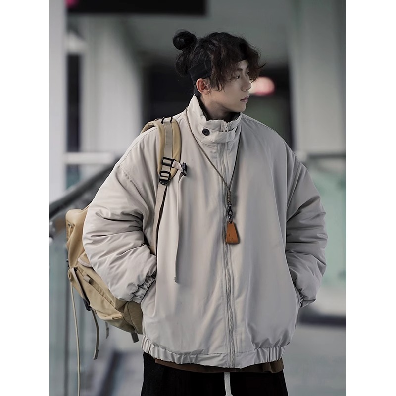 WHICHONE日系冬季立领纽扣开衫