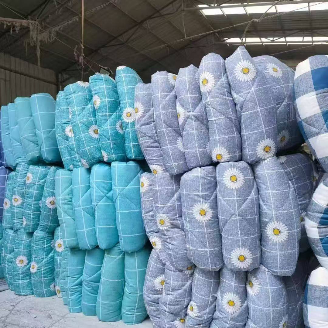 化纤被芯保暖被子格子印花柔软舒适四季通用被褥工地劳保高性价比