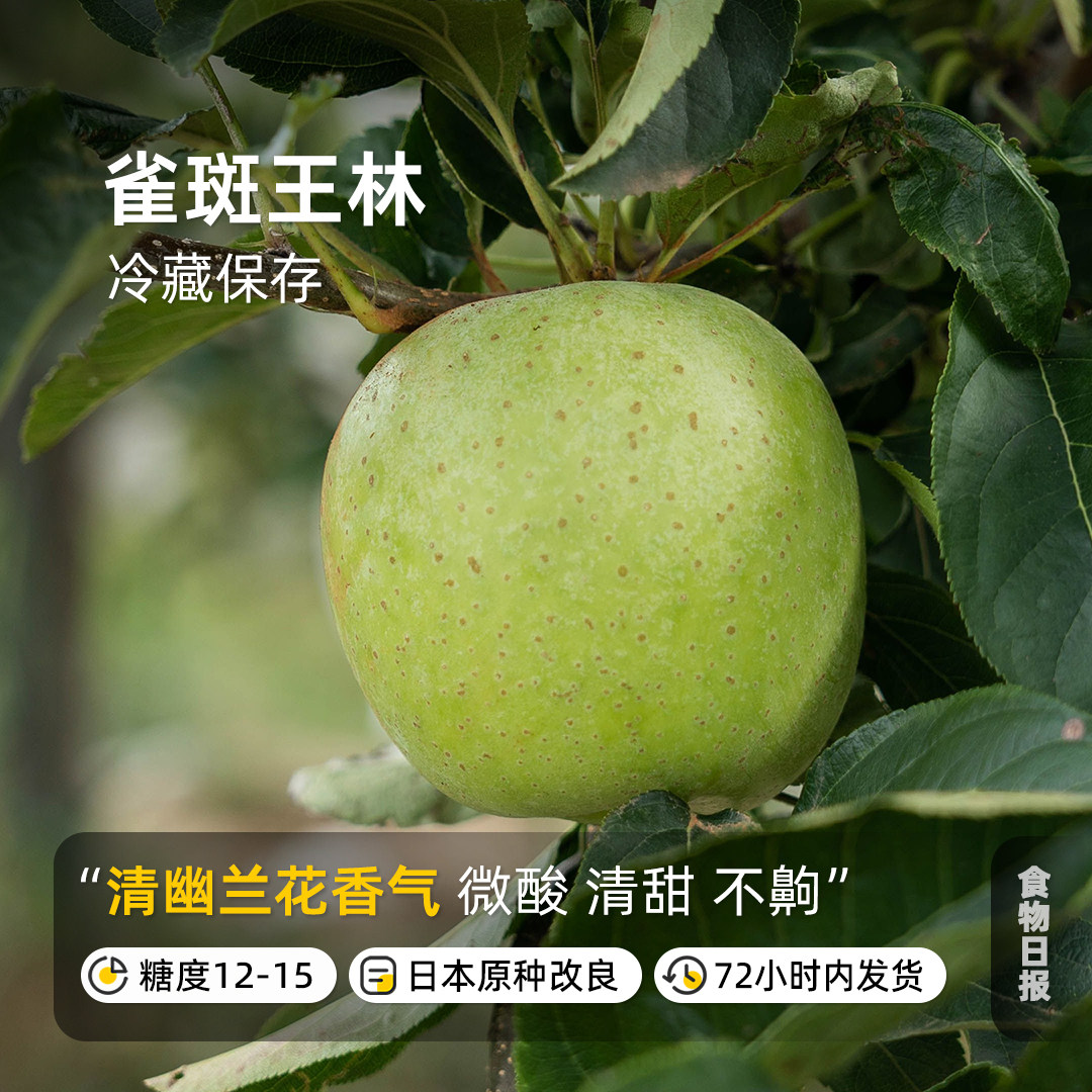 雀斑美人王林苹果微酸脆甜青苹果