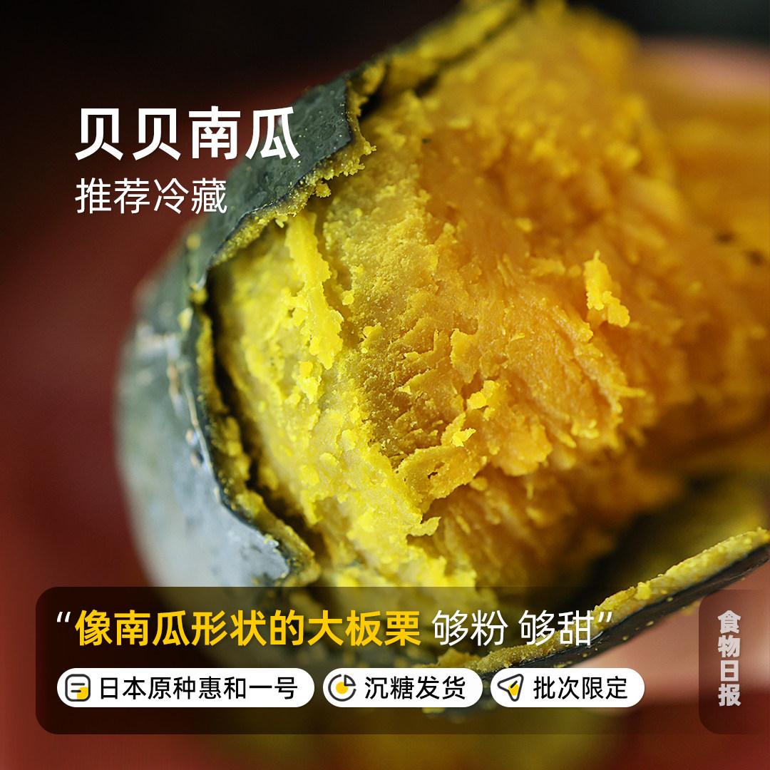 等下批！惠和一号贝贝南瓜日本原种粉糯香甜小南瓜正宗板栗味沉糖