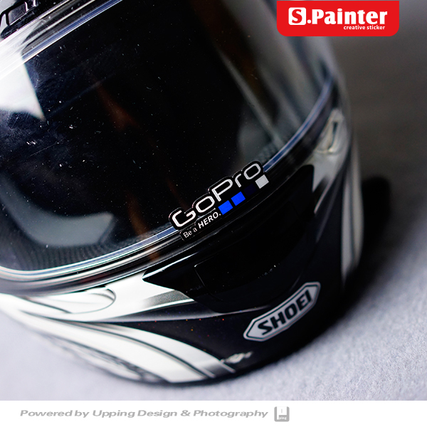 摩托车贴纸行车录影提示头盔镜片