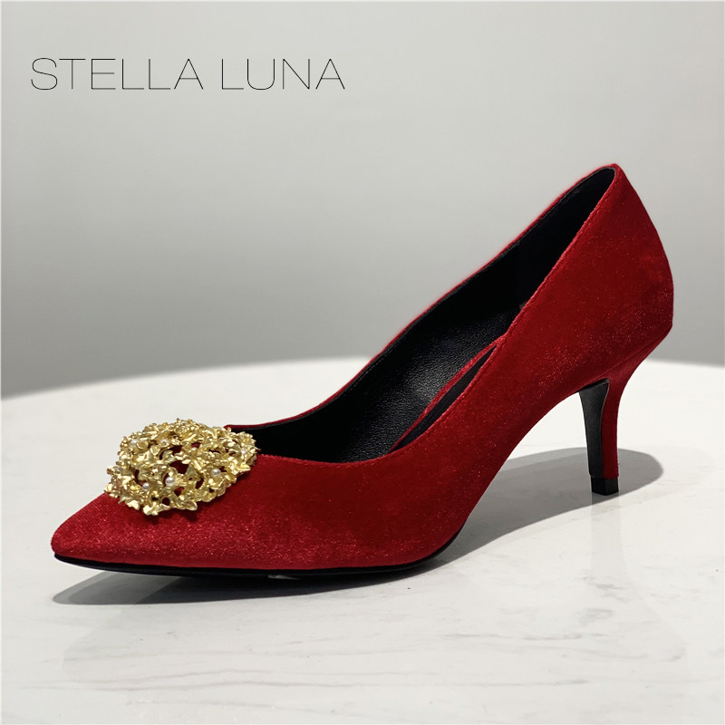 Broken code removing cabinet STELLA LUNA2019 new pattern Suede Tip Stiletto Women's shoes SLP318110in the Women's Shoes, Low shoes  category - from Buy2taobao.com to provide professional Taobao agent buy service