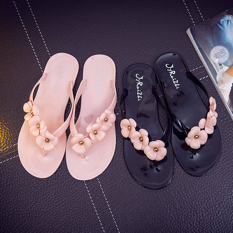summer Fashion flops lady Flat bottom Flower Sandals Toe The thickness of the bottom Beach shoes Flip sandals Korean Editionin the Women's Shoes, Slippers  category - from Buy2taobao.com to provide professional Taobao agent buy service