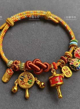 可穿拨浪鼓手绳敦煌国风