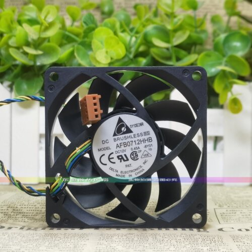 原装台达 AFB0712HHB 0.45A 7cm 12v 7015  主板CPU 机箱散热风扇