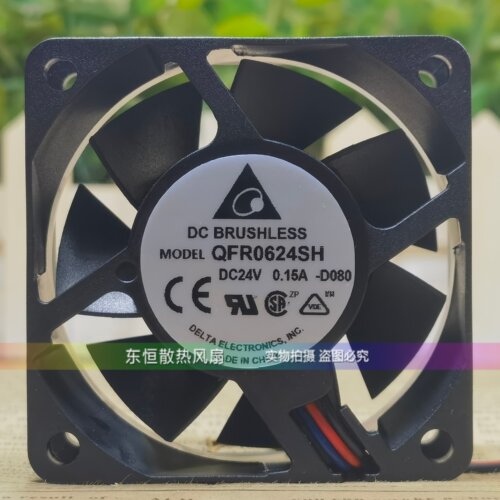 Delta台达 QFR0624SH 24V 0.15A 6025 6CM 驱动器 变频器散热风扇