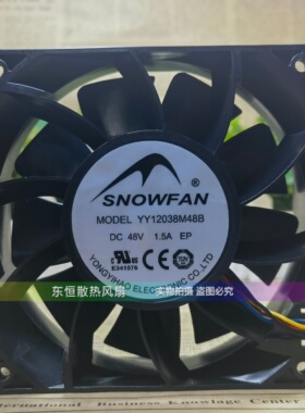 SNOWFAN YY12038M48B 48V 1.5A 12038 12CM 变频器服务器散热风扇