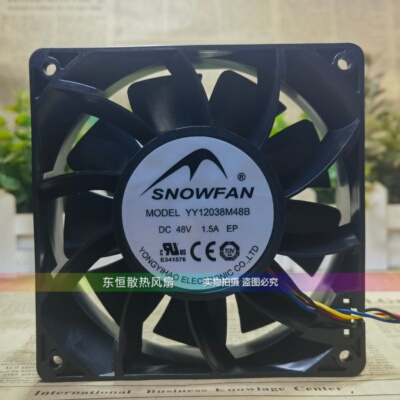 SNOWFAN YY12038M48B 48V 1.5A 12038 12CM 变频器服务器散热风扇