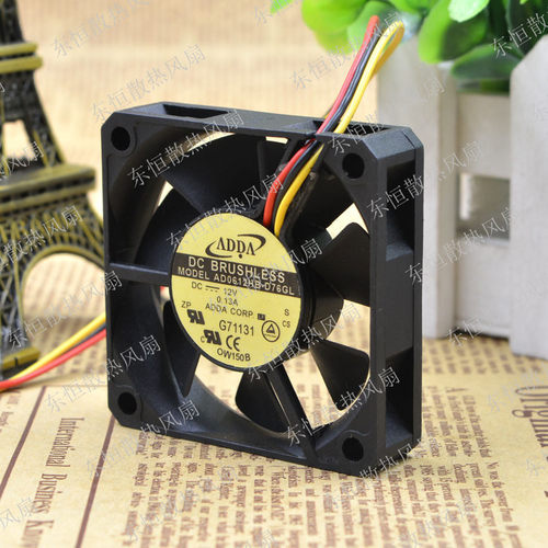原装ADDA 6015 6CM AD0612HB-D76GL 12V 0.13A CPU 机箱 散热风扇