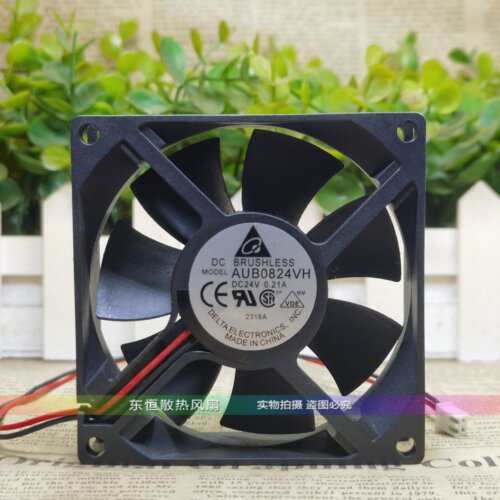 原装台达 8025 24V 0.21A AUB0824VH 8CM 变频器 机箱 散热风扇