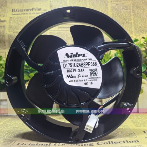 原装Nidec D1751U24B8PP366 24V 3.4A ABB580-880变频器 散热风扇