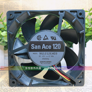 12CM 9G1212E403 12V 原装 机箱 12025 0.58A 服务器散热风扇 三洋