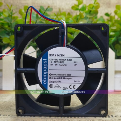 原装德国ebmpapst 3312N/2N 12V 1.8W 9032 9CM 高端设备散热风扇