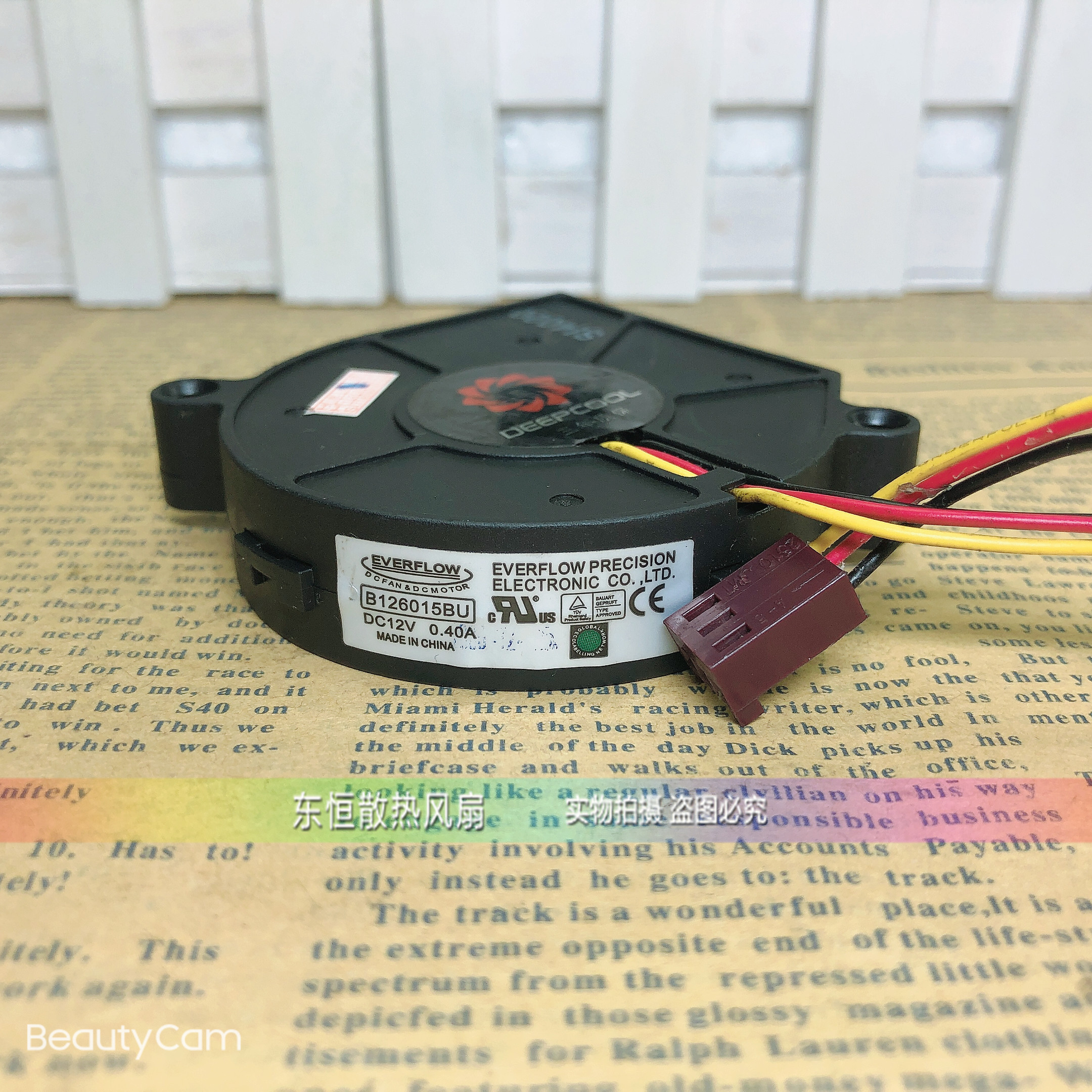 鑫贺/EVERFLOW 6CM 6015 B126015BU 12V 0.4A 1U服务器 涡轮风扇