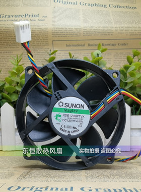 原装建准 9cm 9025 KDE1209PTVX 12V 4.4W 圆形 CPU 机箱散热风扇