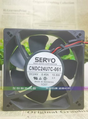 伺服/SERVO CNDC24U7C-061 24V 0.45A 10.8W 12CM 12038 散热风扇