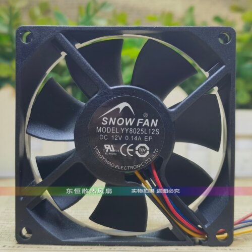 SNOWFAN YY8025L12S 12V 0.14A 8025 8CM 显卡 机箱 电源散热风扇