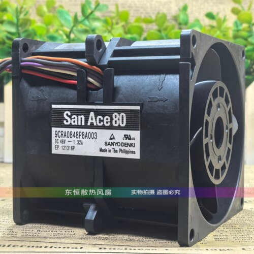 Sanyo三洋 8CM 8080 9CRA0848P8A003 1.32A服务器暴力散热风扇48V