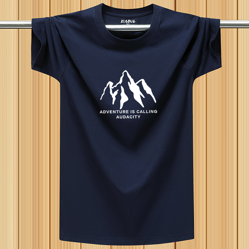 夏季男t恤纯棉短袖T恤学生加肥加大码半袖汗衫胖子休闲夏天上衣潮