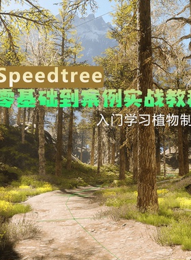 Speedtree新手入门到案例植物场景UE5制作教程中文