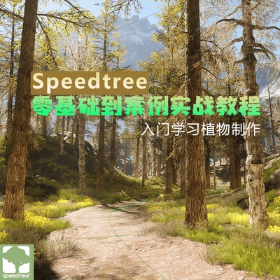 Speedtree新手入门到案例植物场景UE5制作教程中文
