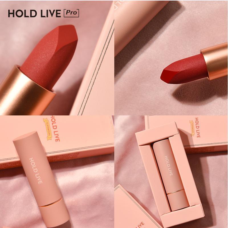 HOLD LIVE粉绒雾色唇膏网红ins超火学生款平价哑而不干不沾杯口红