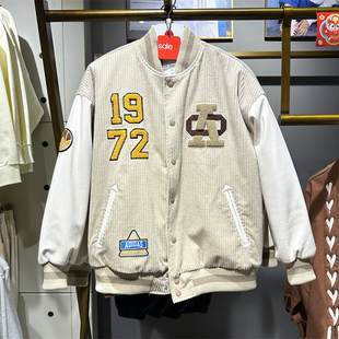 正品Adidas阿迪达斯三叶草秋冬女子外套复古灯芯绒运动夹克IN1081