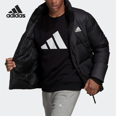 正品Adidas/阿迪达斯冬季男子户外运动休闲立领羽绒服外套 GV5350