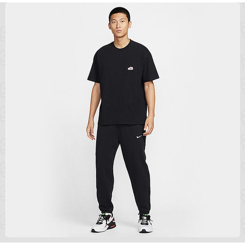 Nike耐克短袖男夏季新款透气运动圆领刺绣鞋标口袋T恤IB1383-010