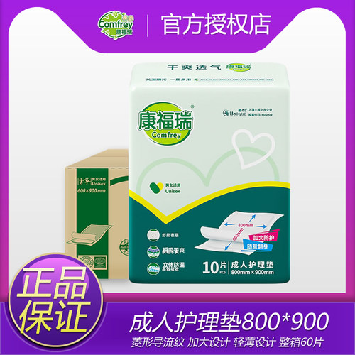 康福瑞成人护理垫老人尿垫80×90一次性隔尿垫尿不湿整件60片