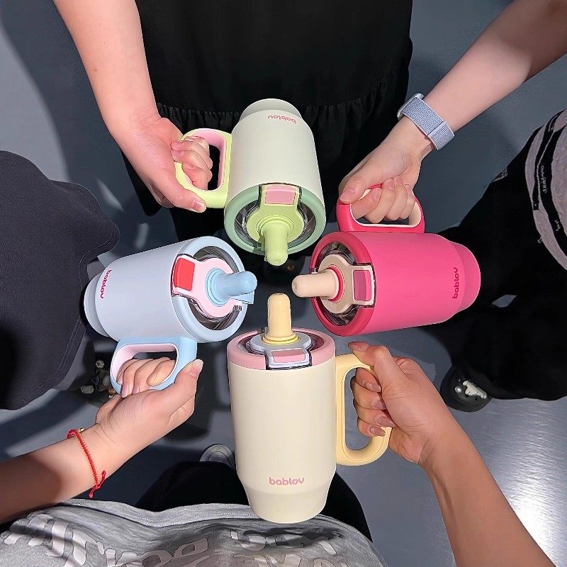 花伴森bablov小幸运双饮316不锈钢把手杯-吸管保温杯女生颜值大容,餐饮具,保冷/保温杯,淘宝优惠券,粉丝福利购,淘宝优惠卷