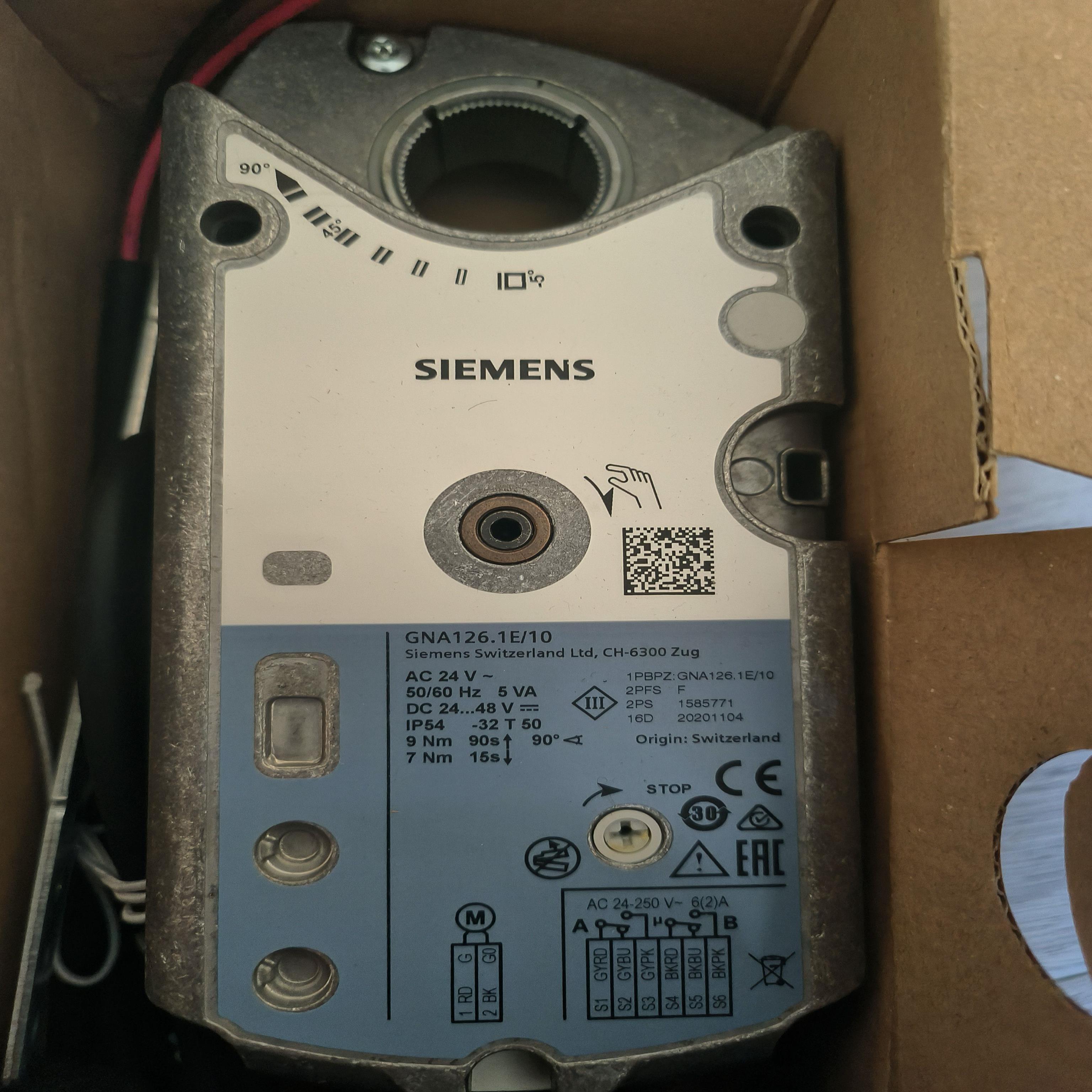 全新正品西门子 7Nm带弹簧复位风阀执行器 GNA1261ET10询价