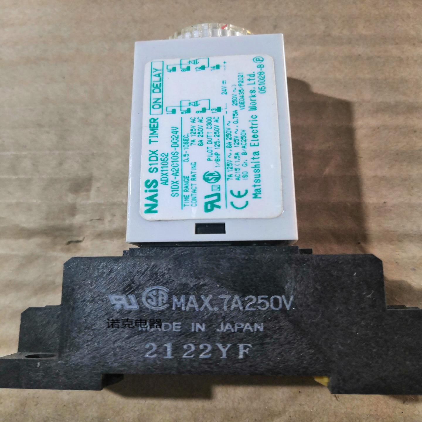 ADX11052全新原装现货时间继电器S1DX-A2C10S-DC24V 10S 现货询价