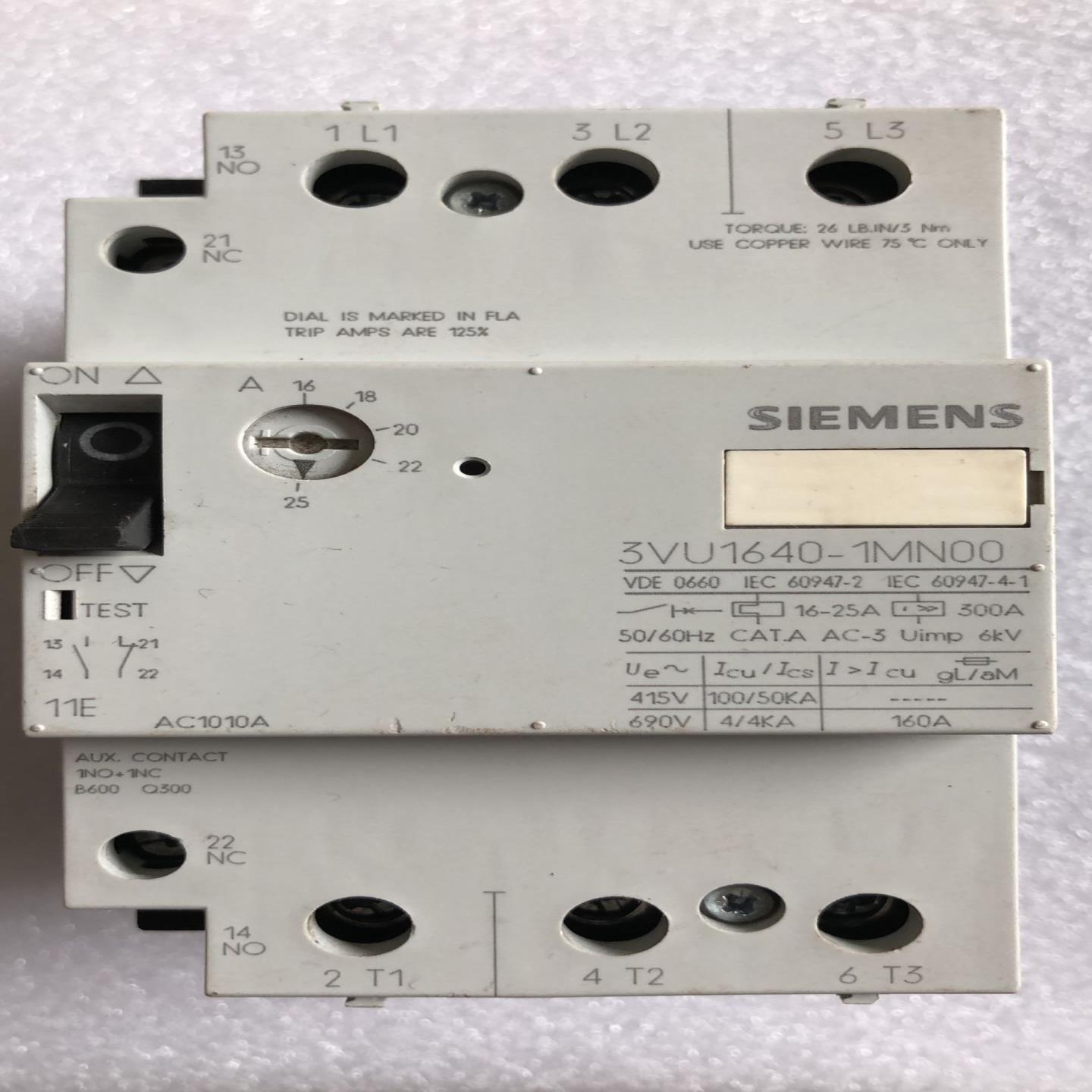 全新无包装 原装 SIEMENS 西门子 3VU1640-1MN00 实物拍摄 询价