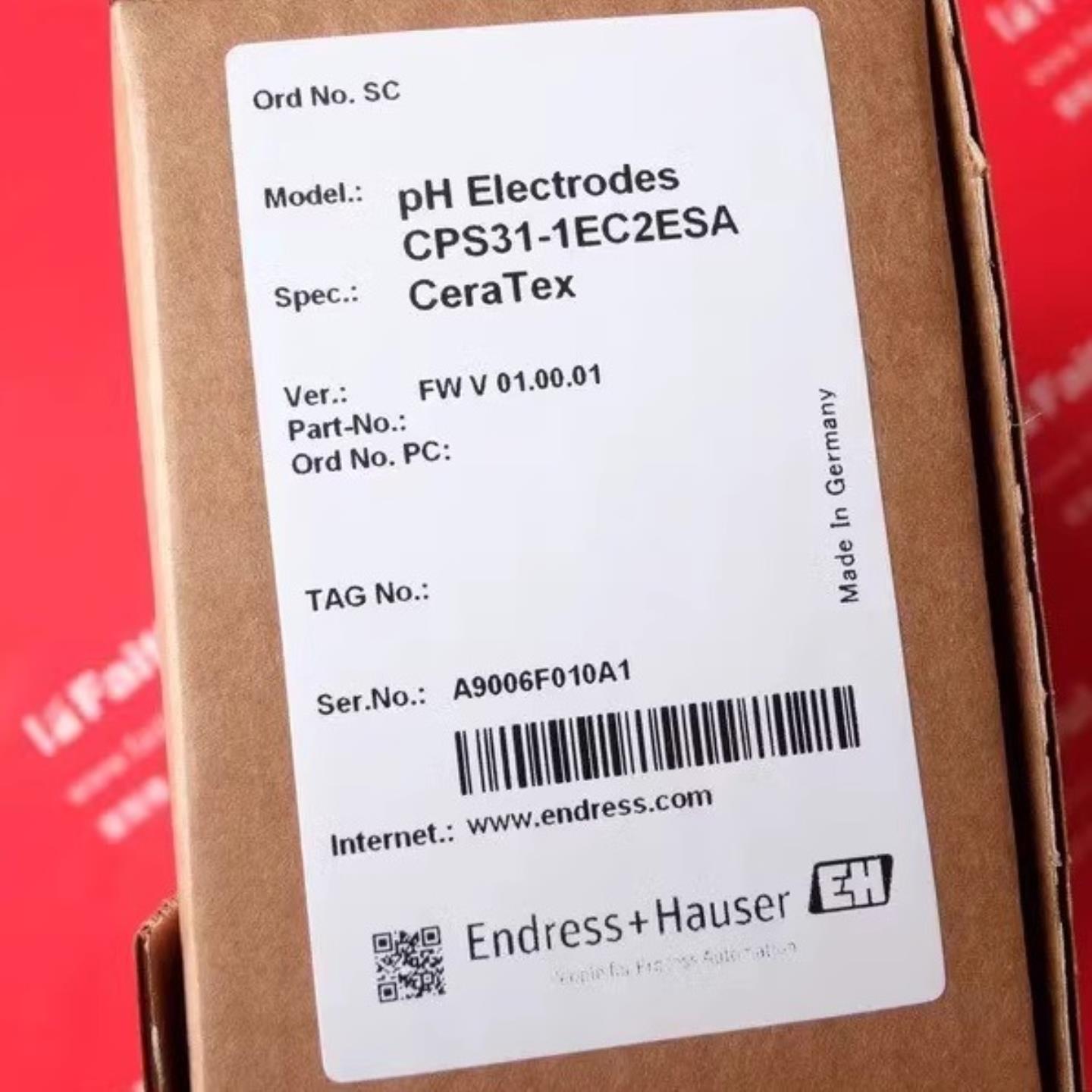 E+H CPS31-1EC2ESA 恩德斯豪斯全新模拟式pH电极传感器 Cer询价