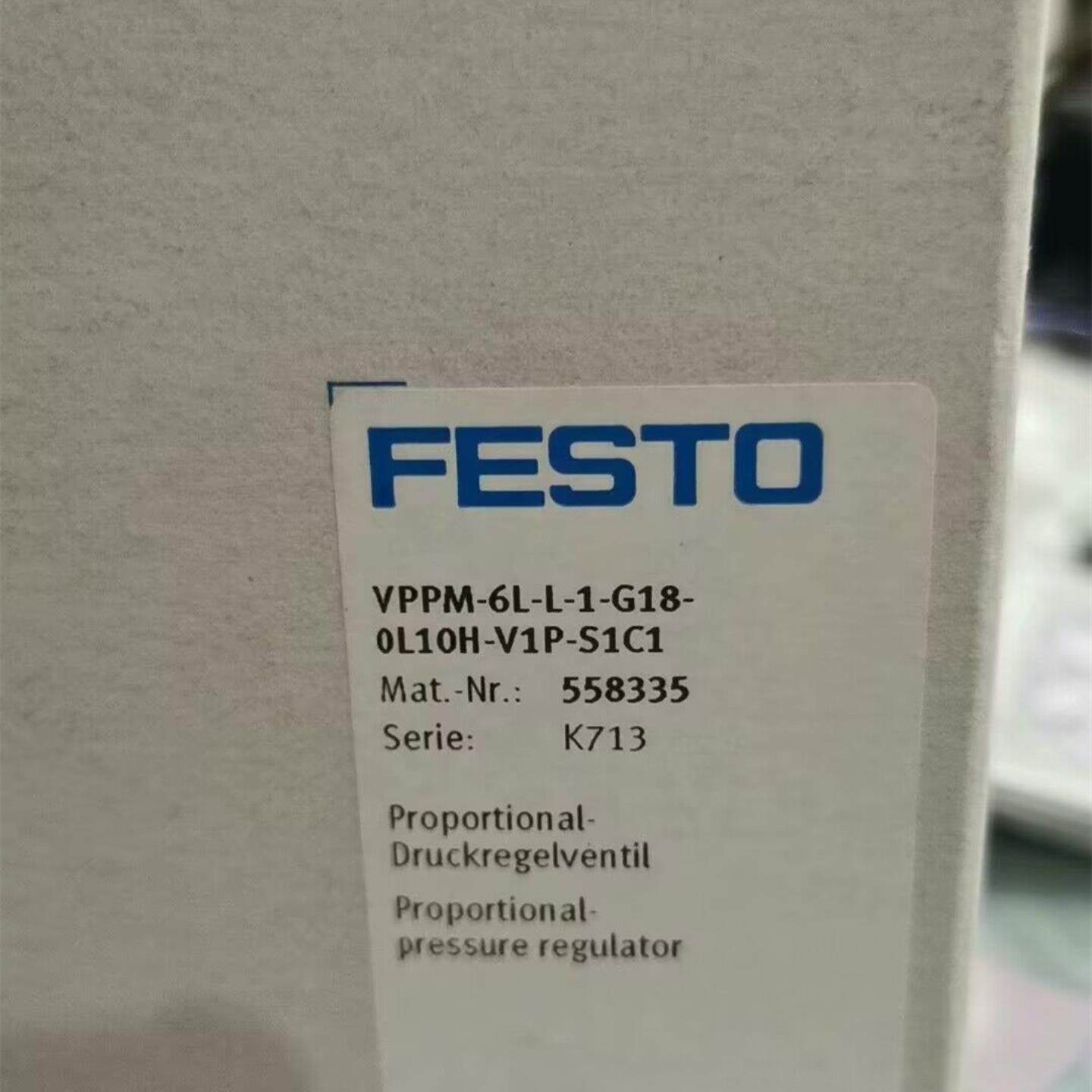 费斯托FESTO 比例阀 VPPM-6L-L-1-G18-0L10H-V1P-S1C1 558335询价