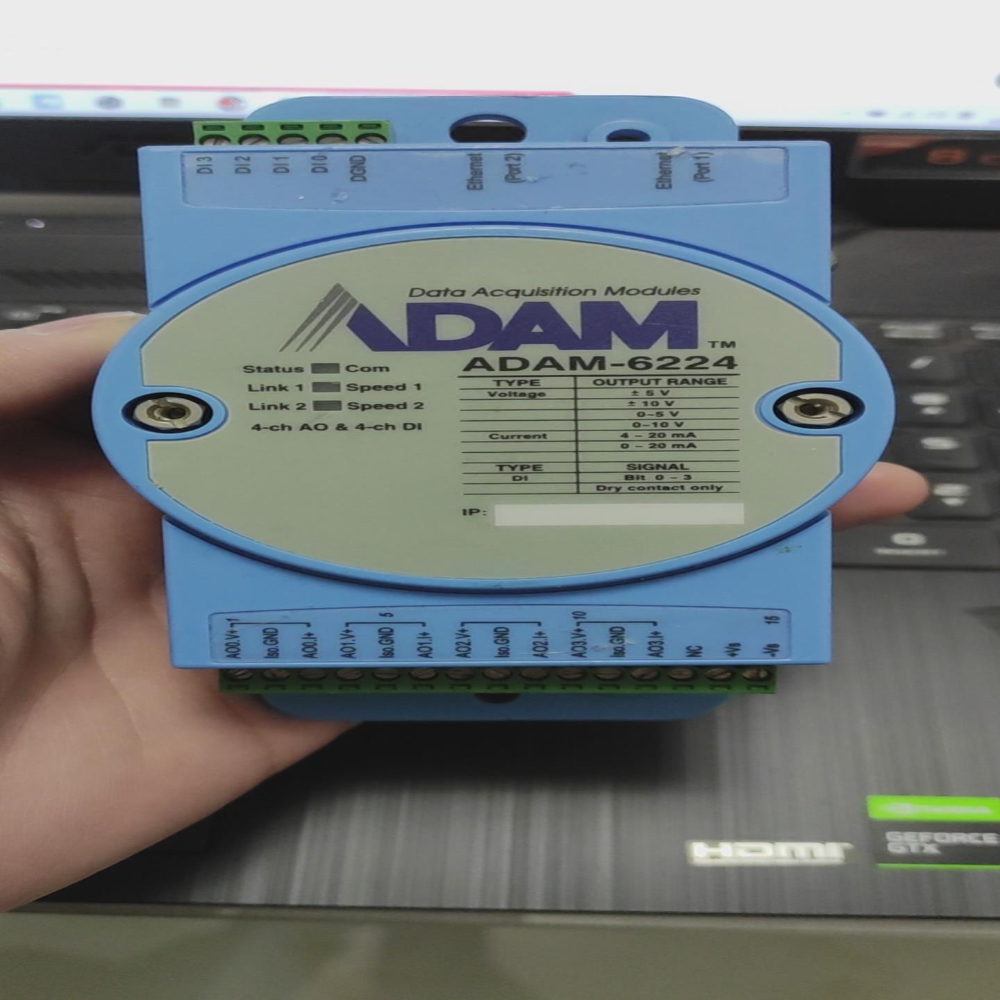 研华 ADAM-6224 远程IO 四路模拟量输出 ADVANTECH 支持Modbu询价
